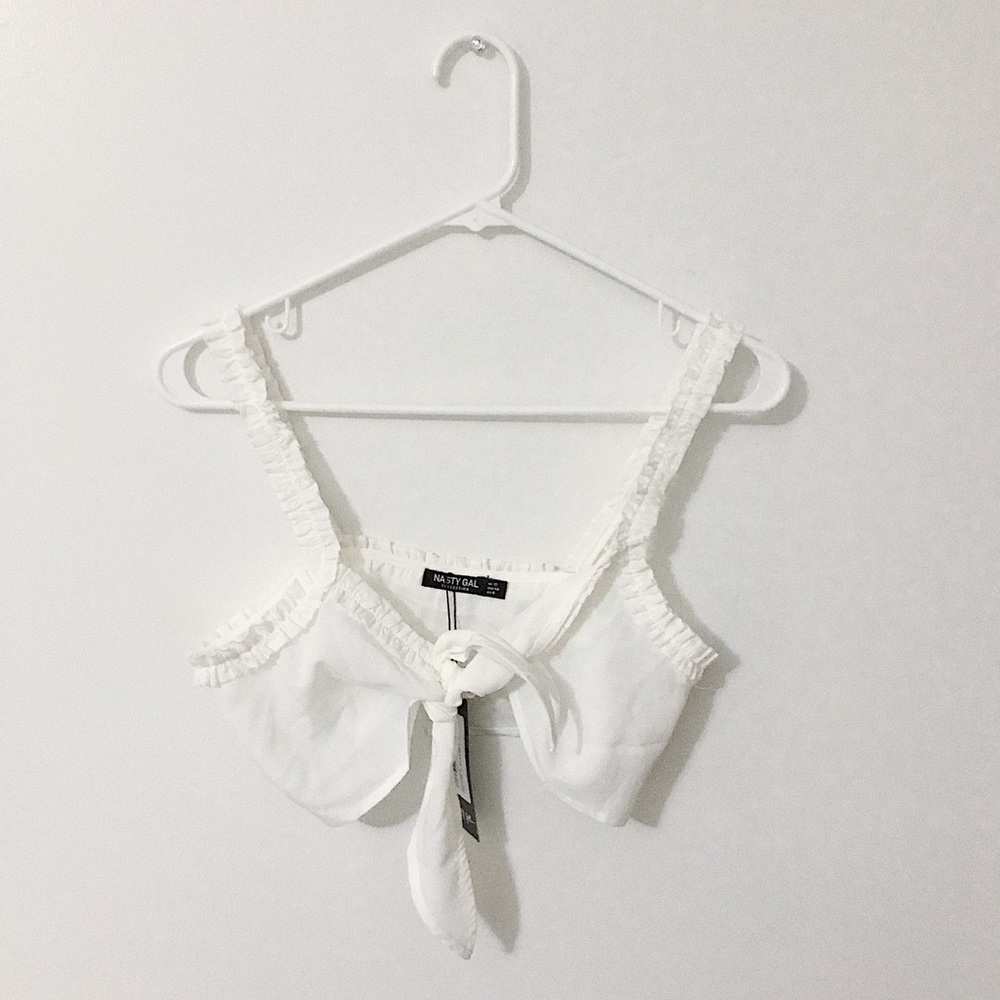 Nasty Gal linen tie top